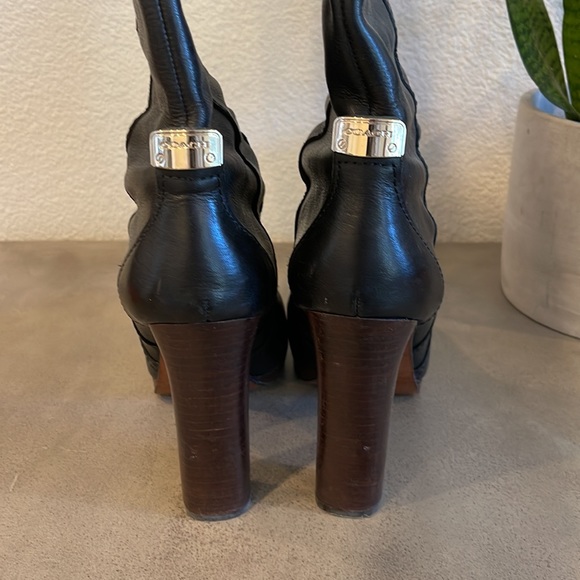 Coach Leather Heeled Boots - Picture 6 of 16